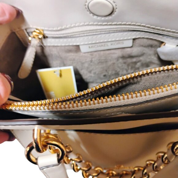 Michael Kors NEW Cece Light Sand 3 Compartment Small Chain Messenger Bag $328 - Picture 15 of 16